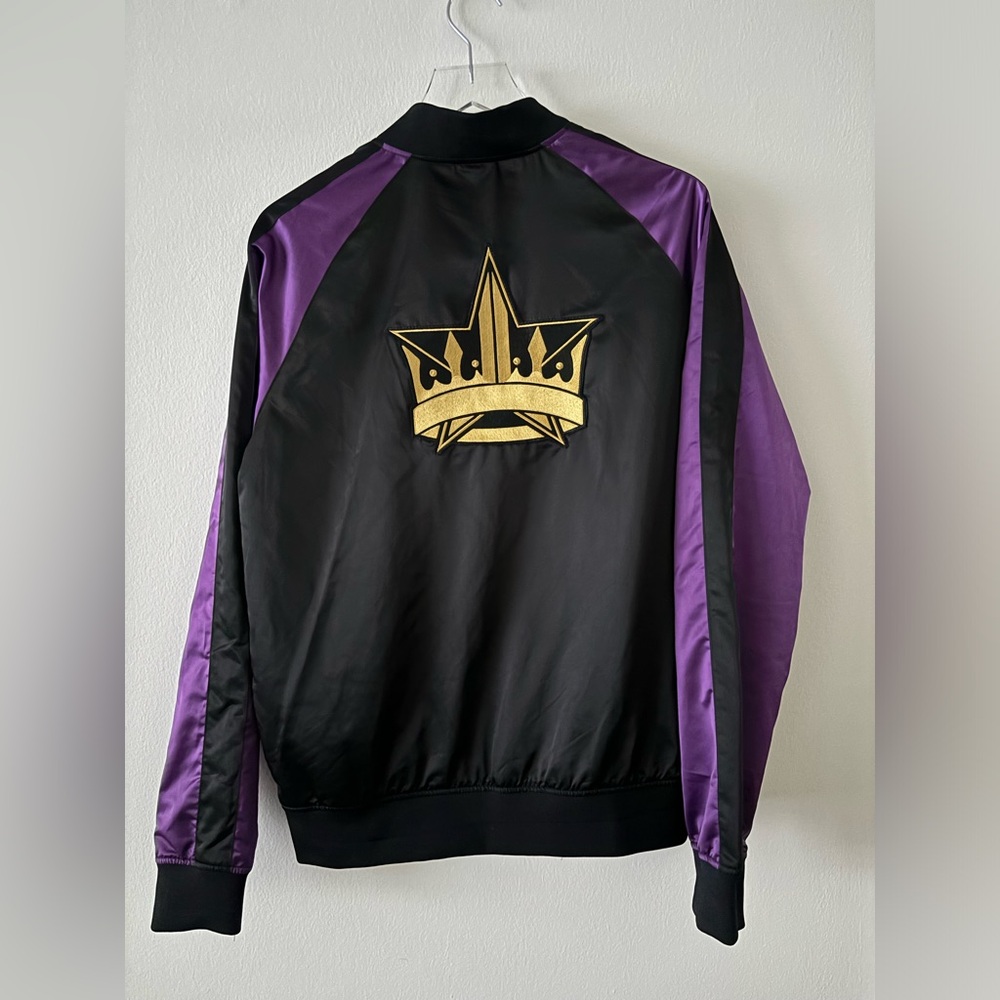 Jeffree Starr Black & Purple Bomber Jacket Size Large - Picture 3 of 5